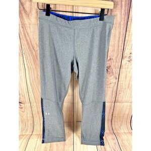 Under Armour Leggings Womens LARGE Gray HeatGear Compression‎ Yoga Pants